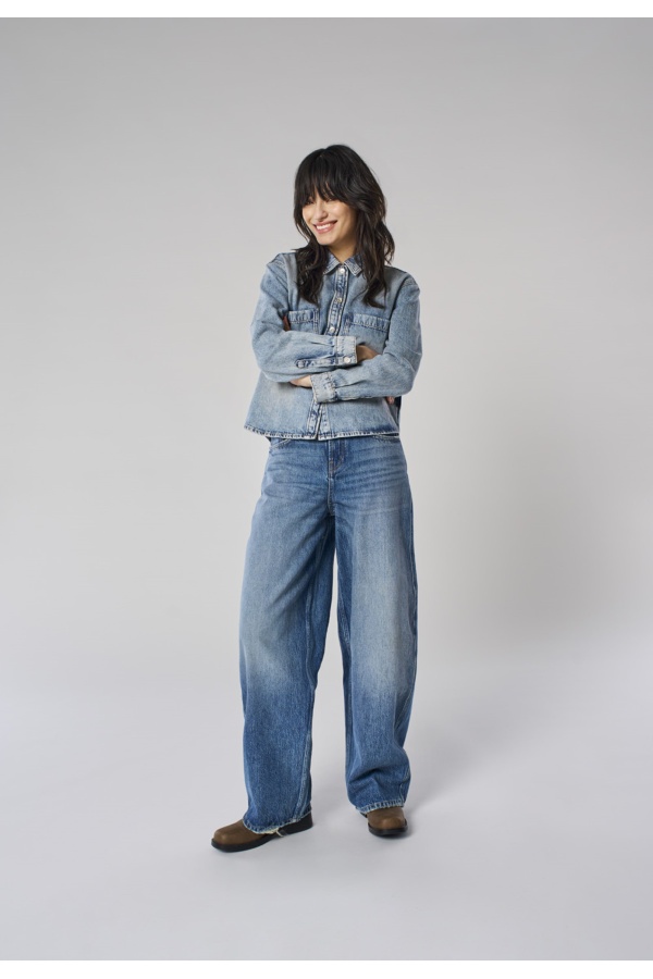 Jean Barrel Dark Bleu Denim ONLTAYLOR Longueur 32 ONLY - 1 | ABAJO